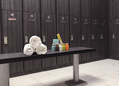 Santa Clarita health club locker room with premium amenities