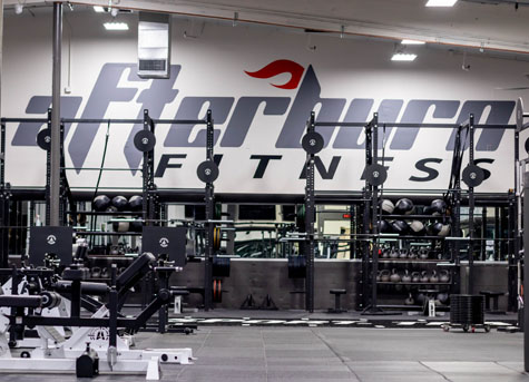 Weight rack in the gym at Health Club Manhattan Beach