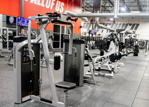 Weight machines at southern california health club